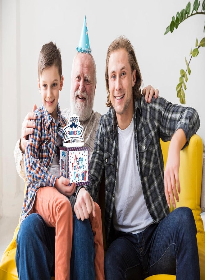 Jaywayang Father's Day Money Box for Gift, Surprise Money Gift Box with Card and Cash Holder for Dad Grandfather, DIY Fun Father's Day Cash Box, Includes 50Pcs Transparent Bags（White - Image 4